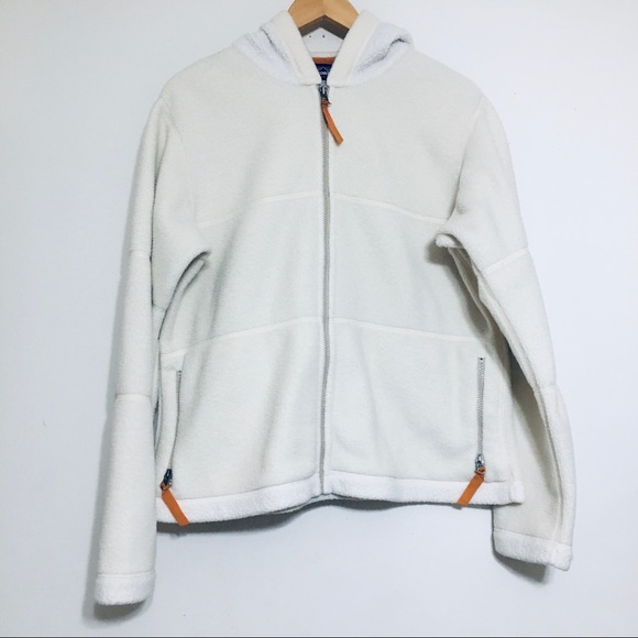 Patagonia Jackets & Blazers - Patagonia Synchilla Hoodie Cream Teddy Fleece Full Zip Jacket Size Large